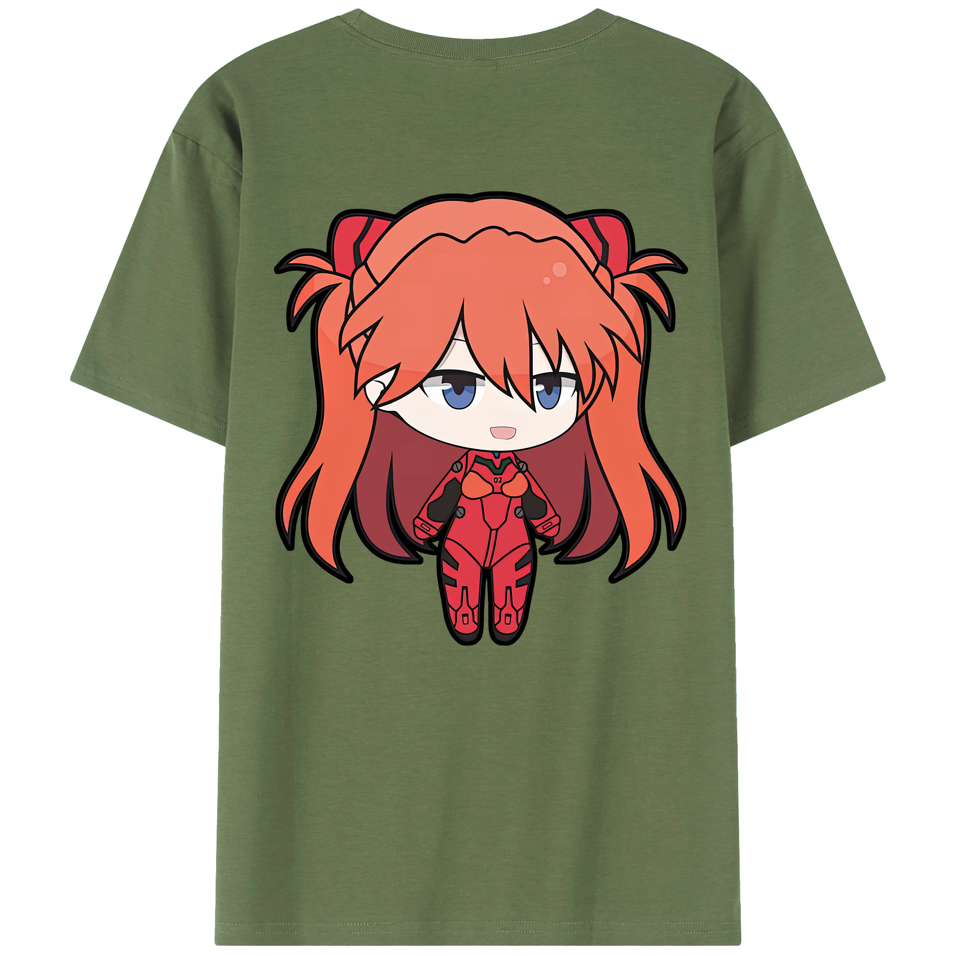 （画像用） EVA 新世紀エヴァンゲリオン 綿100％ メンズ半袖Tシャツ（バックプリント） 通気性